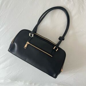 NWT Kelly & Katie, Brooke Black Shoulder Bag with Gold Accents